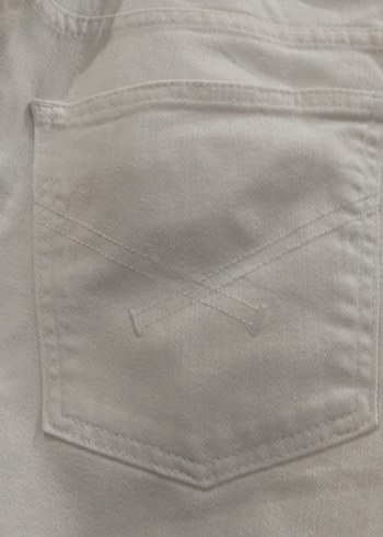 Erkek Beyaz Regular Fit Pamuk Pantolon - Görsel 6