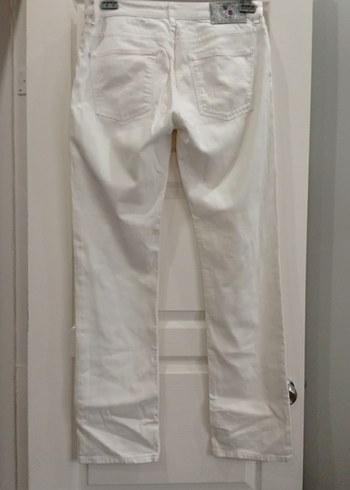 Erkek Beyaz Regular Fit Pamuk Pantolon - Görsel 7