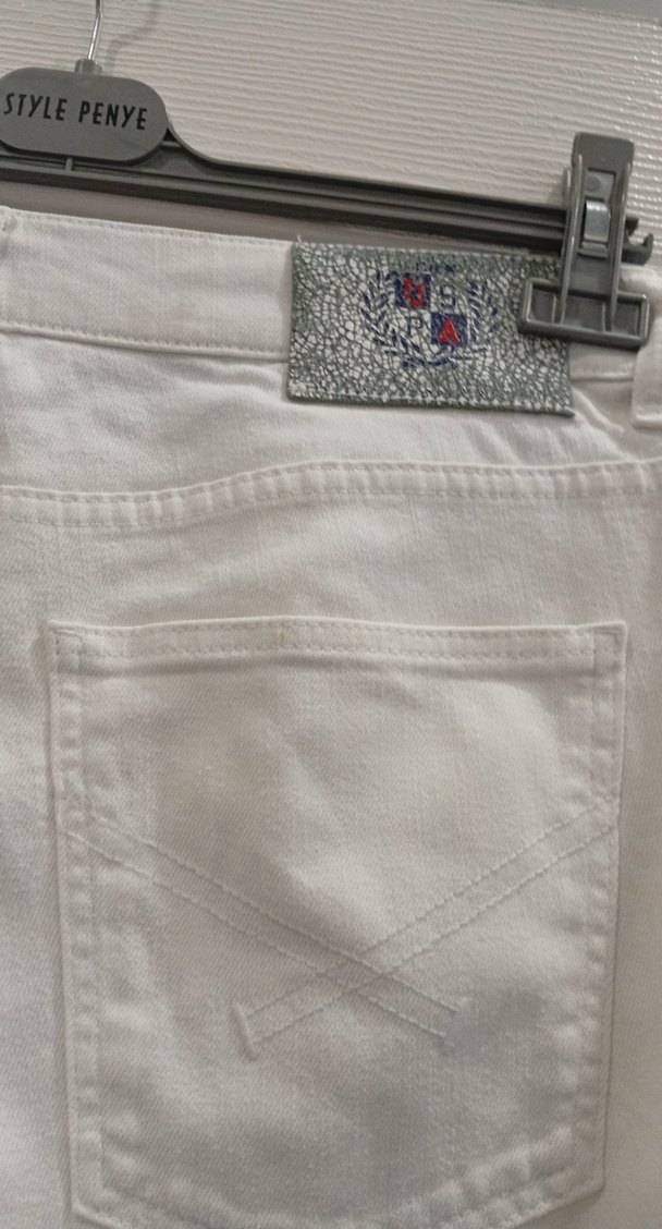 Erkek Beyaz Regular Fit Pamuk Pantolon - Görsel 5