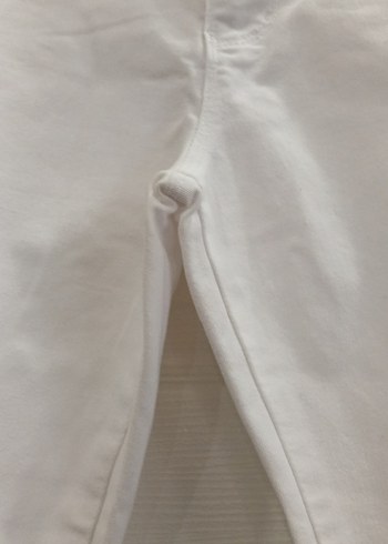 Beyaz Kadın Midi İspanyol Paça Pantolon - Görsel 4