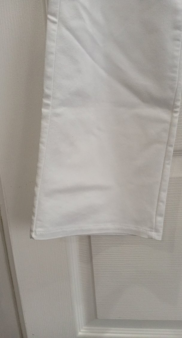 Beyaz Kadın Midi İspanyol Paça Pantolon - Görsel 3