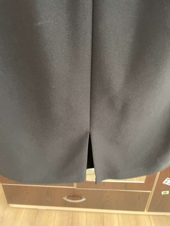 Mavi Pilili Kolsuz elbise - Görsel 4