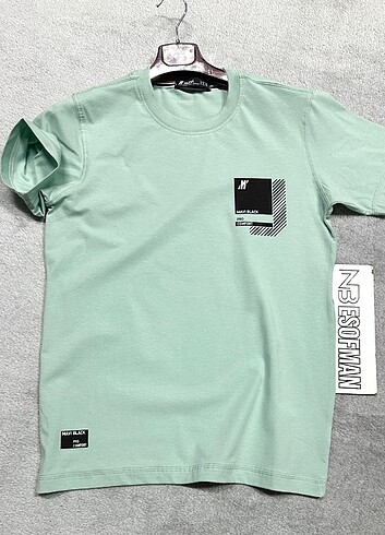 Baskılı MAVİ t-shirt 