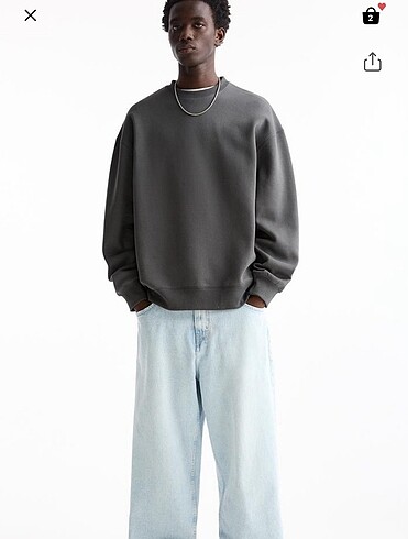 Pull&bear bisiklet yaka basic sweatshirt