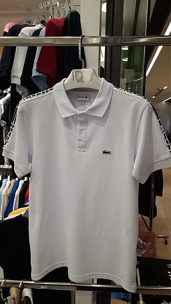 Lacoste LACOSTE KOL DESENLİ POLO YAKA