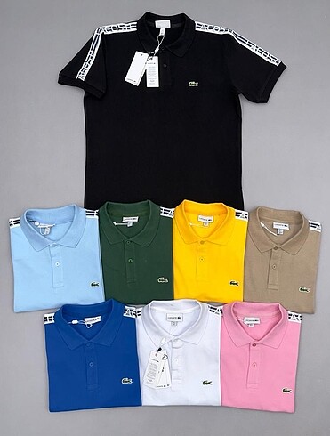 LACOSTE KOL DESENLİ POLO YAKA