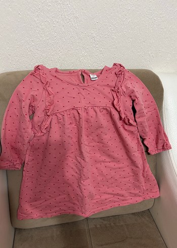 LC Waikiki Uzun Kollu, Düğmeli Pembe kız çocuk
