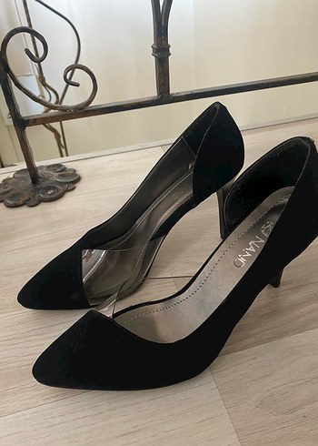 Siyah Modern Klasik Stiletto Topuklu Kadın Ayakkabı