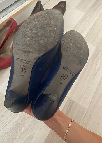 Designer Klasik Lacivert Topuklu Kadın Ayakkabı