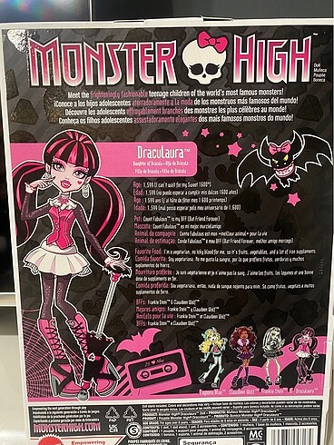  Beden Monster High Draculaura Creeproduction
