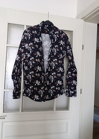 Erkek Gri Desenli Uzun Kollu Gömlek - Görsel 2