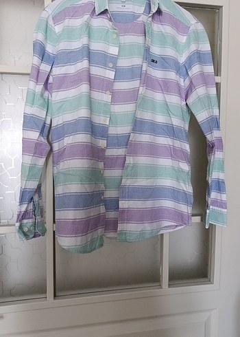 Pamuklu Pastel Renkli Uzun Kollu Erkek Gömlek - Görsel 2