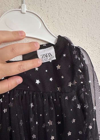 Zara Kız Çocuk Siyah Tül Elbise
