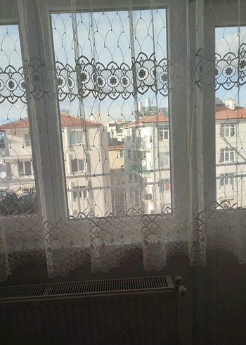 Beyaz Düz Tül Perde - Görsel 5