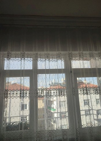 Beyaz Düz Tül Perde - Görsel 4