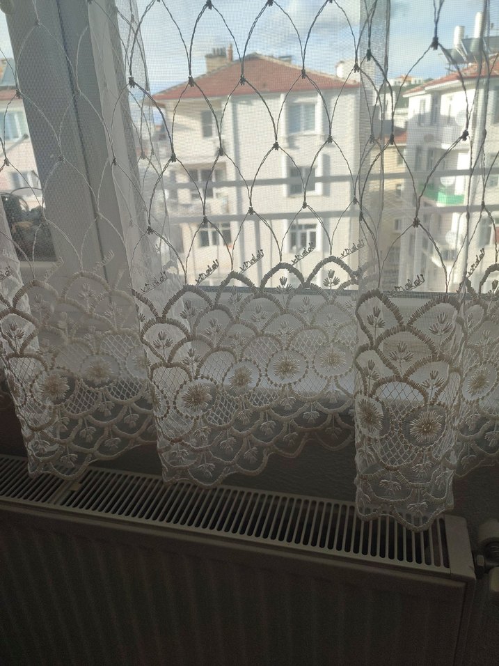 Beyaz Düz Tül Perde - Görsel 3