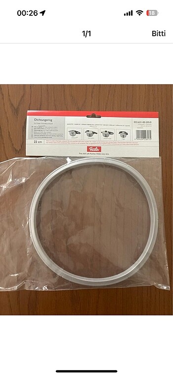 Fissler düdüklü tencere lastiği 22 cm