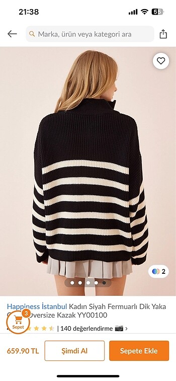 fermuarlı oversize kazak - Görsel 4