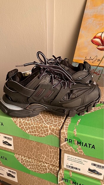39 Beden siyah Renk Balenciaga Track Led ışıklı