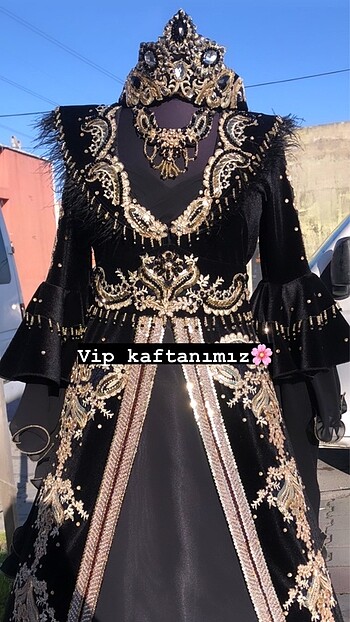 Siyah vip kaftan