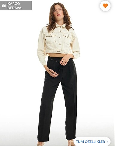 Quzu krem rengi ceket - Görsel 3