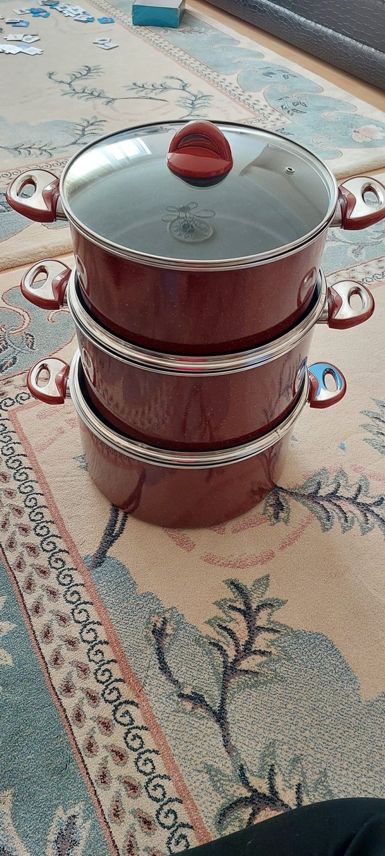 Bej Tabanlı Gri Tencere - Görsel 3