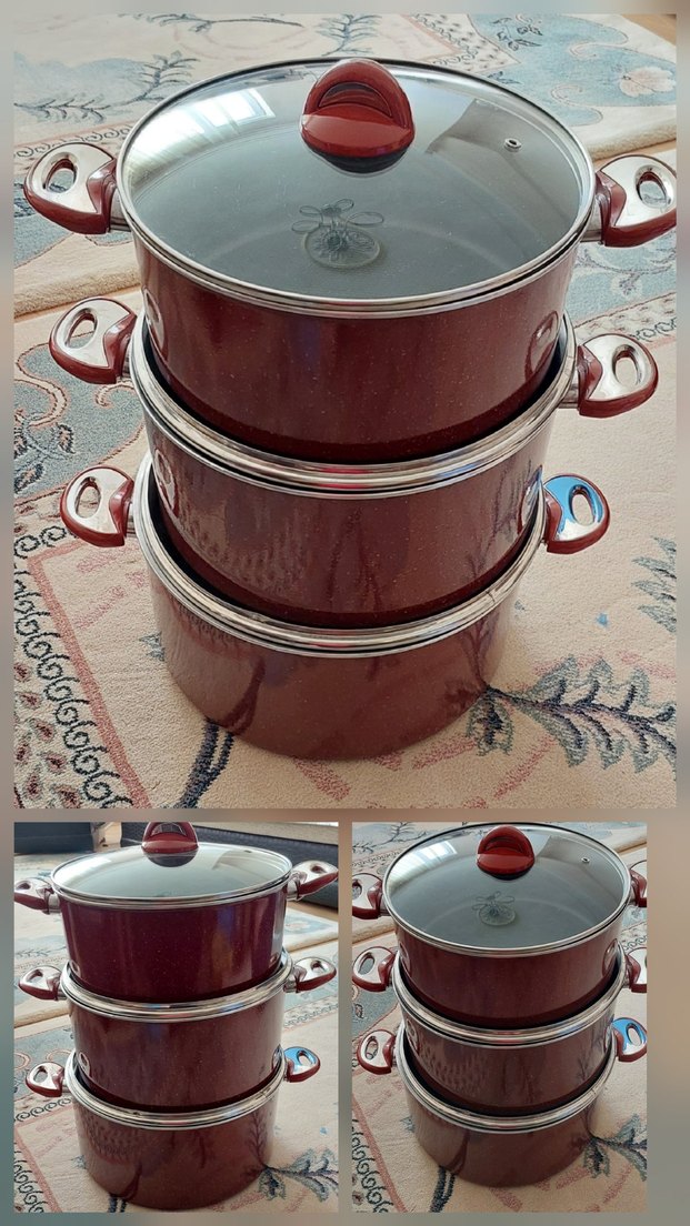 Bej Tabanlı Gri Tencere - Görsel 4