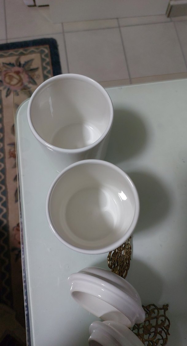 Beyaz Parlak Kapaklı Mumluk veya baharatlık Seti - Görsel 5