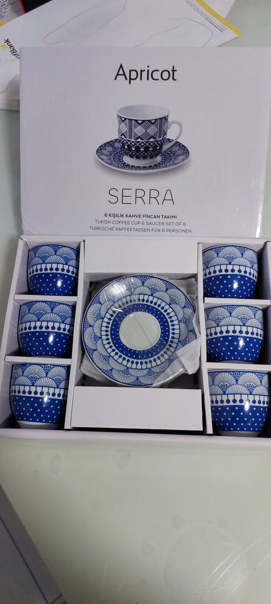 Mavi Seramik Kahve Fincan Takımı - Görsel 3