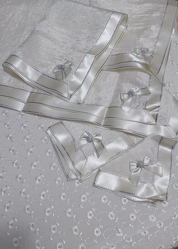 Gri Nakışlı Beyaz Salon Takımı - Görsel 3