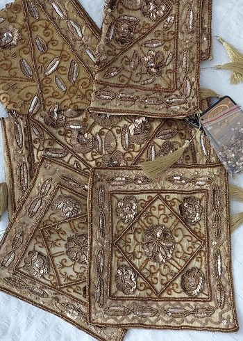 Handy marka Altın İşlemeli Parlak Salon Takımı - Görsel 2