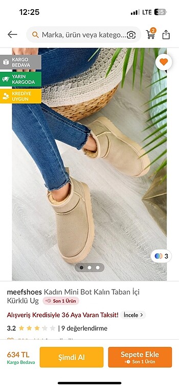 38 Beden Kadın ugg