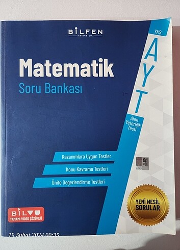 Bilfen yayıncılık AYT matematik soru bankası