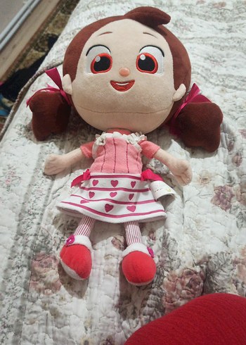 Niloya Renkli Pembe Peluş Oyuncak Bebek