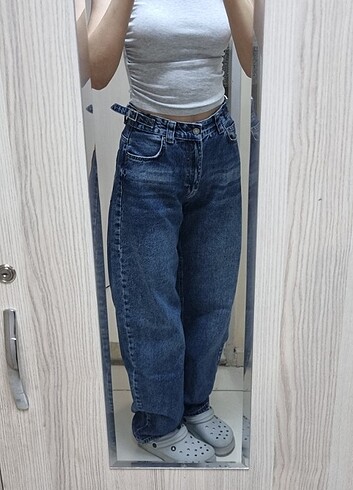 36 Beden lacivert Renk its basic baggy jean