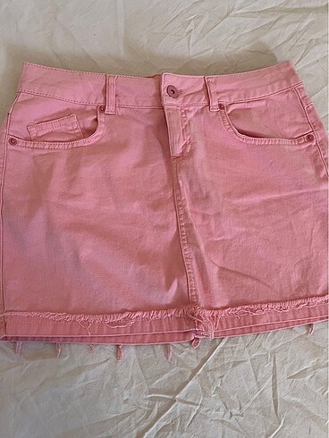 Pembe mini kot etek