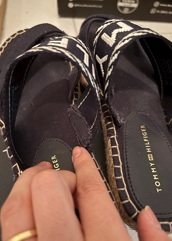 Siyah Nakışlı Kadın Platform Espadril tommy hilfiger - Görsel 4