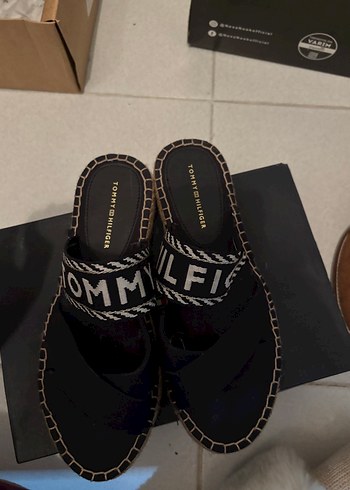 Siyah Nakışlı Kadın Platform Espadril tommy hilfiger - Görsel 2