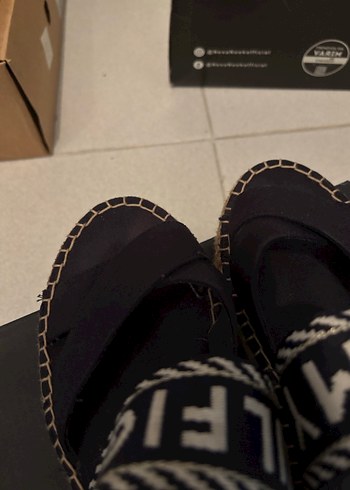 Siyah Nakışlı Kadın Platform Espadril tommy hilfiger - Görsel 5