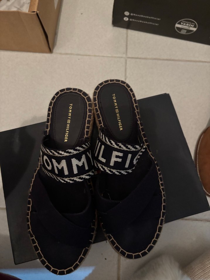 Siyah Nakışlı Kadın Platform Espadril tommy hilfiger - Görsel 2