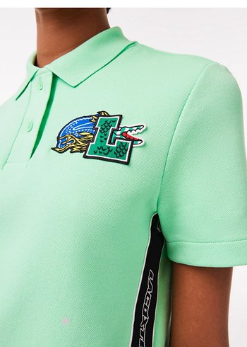 Kadın Yeşil Oversize Polo Tişört - Görsel 2