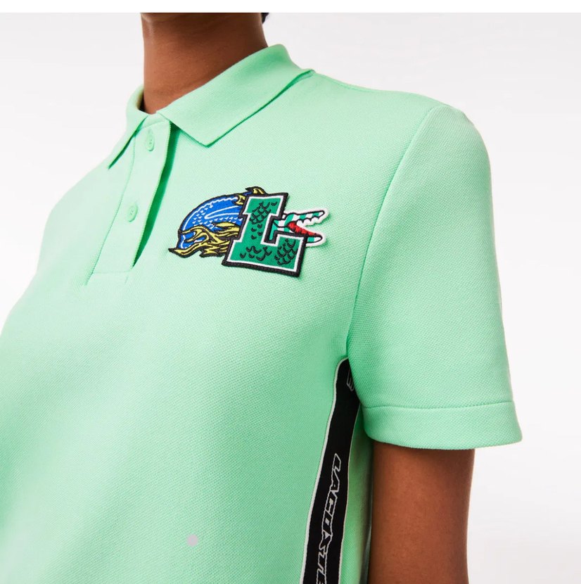 Kadın Yeşil Oversize Polo Tişört - Görsel 2