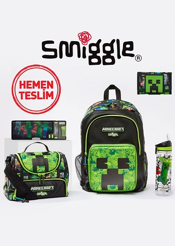 Smiggle Minecraft 5 Parça Çanta Seti