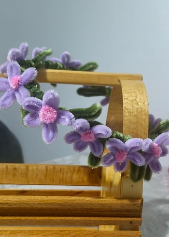 cicekli sac bandi tac - Görsel 3