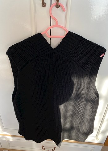 Addax Siyah V Yaka Örgü Kadın Süveter - Görsel 2