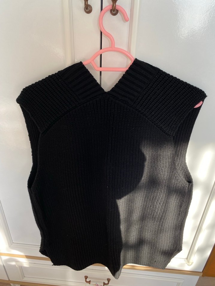 Addax Siyah V Yaka Örgü Kadın Süveter - Görsel 2