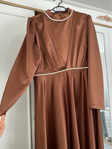 xxl Beden camel Renk Tesettür Abiye