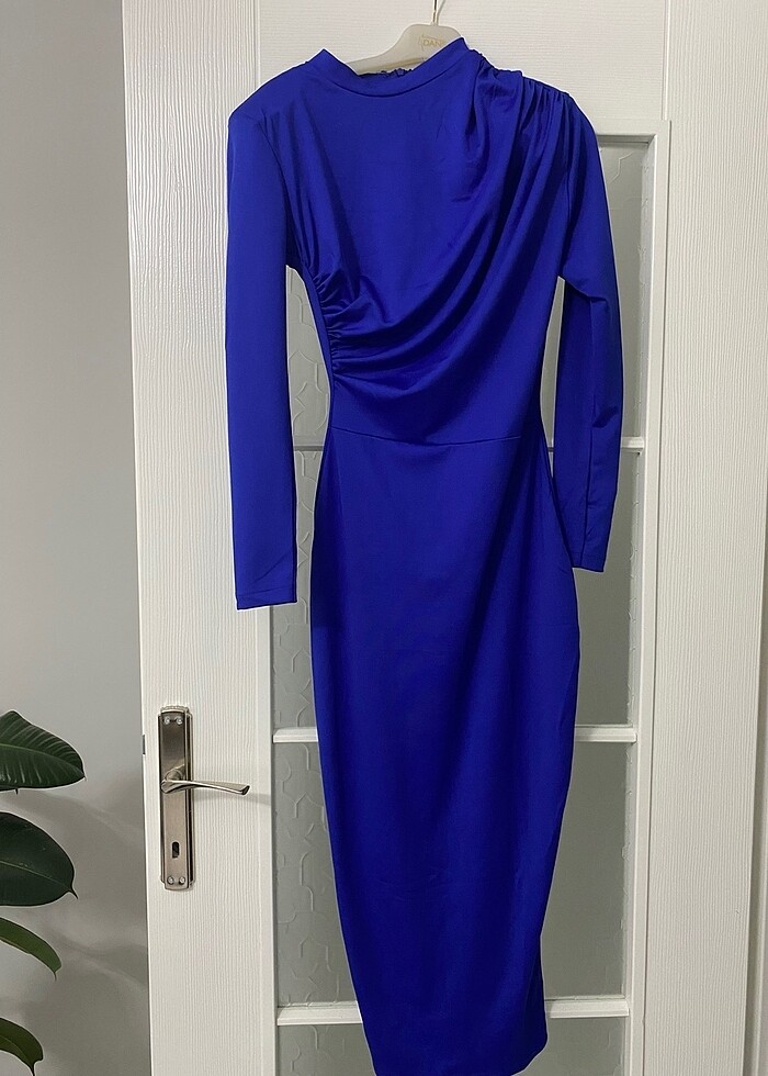 Saks Mavisi Elbise - Görsel 2