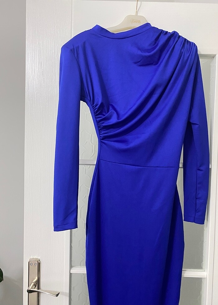 Saks Mavisi Elbise - Görsel 4