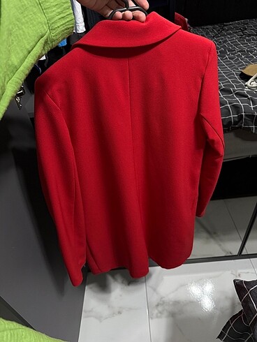 Kırmızı Blazer Ceket - Görsel 7